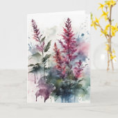 Astilbe - Aquarellblumen Karte (Gelbe Blume)