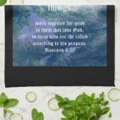 Astilbe Blue Mist Romans 8:28 Geschirrtuch (Gefaltet)