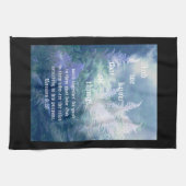 Astilbe Blue Mist Romans 8:28 Geschirrtuch (Horizontal)