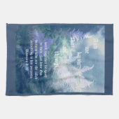 Astilbe Blue Mist Romans 8:28 Geschirrtuch (Horizontal)