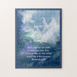 Astilbe Blue Mist Romans 8:28 Puzzle