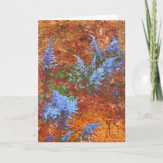 Astilbe Dusty Blue an Bord Dankeskarte (Vorderseite)