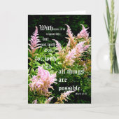 Astilbe mit Mark 10:27 Dankeskarte (Vorderseite)