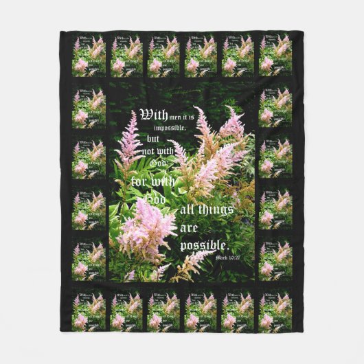 Astilbe mit Mark 10:27 Fleecedecke (Vorderseite)