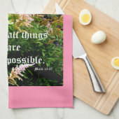 Astilbe mit Mark 10:27 Geschirrtuch (Viertel Falte)