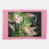 Astilbe mit Mark 10:27 Geschirrtuch (Horizontal)