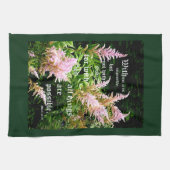 Astilbe mit Mark 10:27 Geschirrtuch (Horizontal)