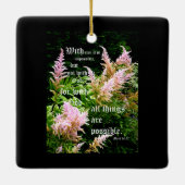 Astilbe mit Mark 10:27 Keramikornament (Rückseite)