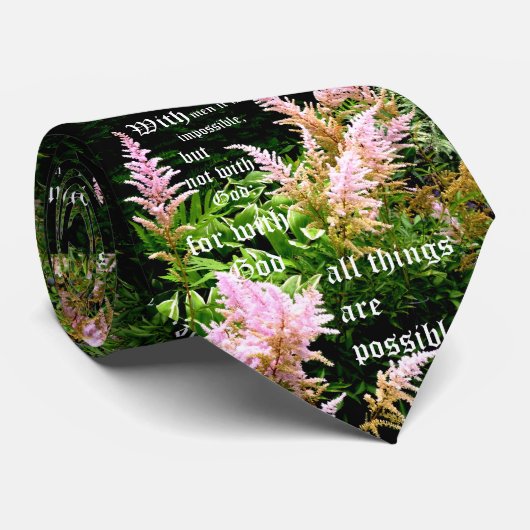 Astilbe mit Mark 10:27 Krawatte (Gerollt)