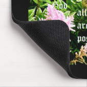 Astilbe mit Mark 10:27 Mousepad (Ecke)