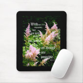 Astilbe mit Mark 10:27 Mousepad (Mit Mouse)