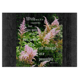 Astilbe mit Mark 10:27 Schneidebrett