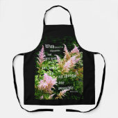 Astilbe mit Mark 10:27 Schürze (Vorderseite)