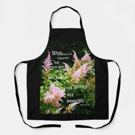 Astilbe mit Mark 10:27 Schürze