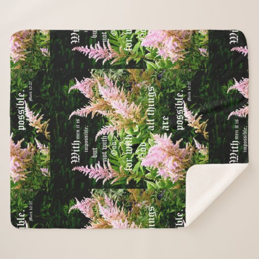 Astilbe mit Mark 10:27 Sherpadecke (Vorderseite (Horizontal))
