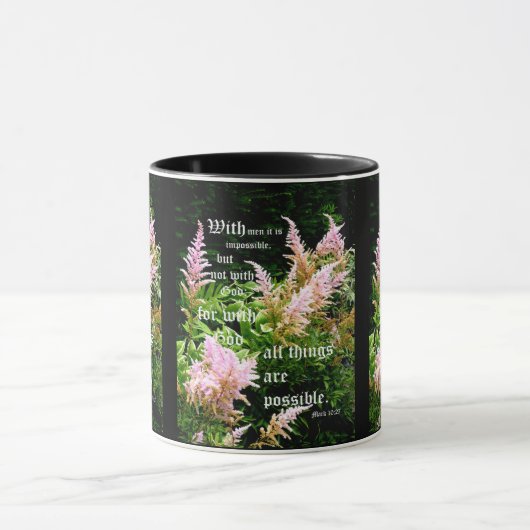 Astilbe mit Mark 10:27 Tasse (Zentrum)