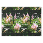 Astilbe mit Mark 10:27 Tischdecke (Vorderseite (Horizontal))