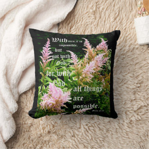 Astilbe mit Markus 10:27 Kissen