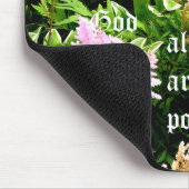 Astilbe mit Markus 10:27 Mousepad (Ecke)