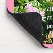 Astilbe mit Markus 10:27 Mousepad (Ecke)