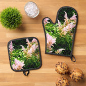 Astilbe Ofenhandschuh & Topflappen-Set (Oben Unten)