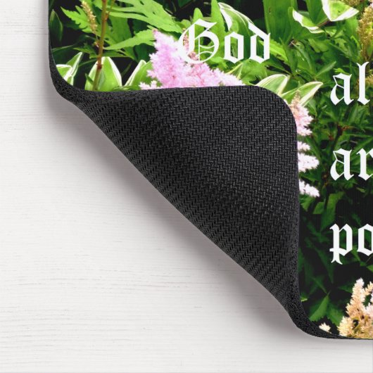 Astilbe with Mark 10:27 Mousepad (Ecke)