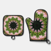 Astilbe Wreath Ofenhandschuh & Topflappen-Set (Vorderseite)
