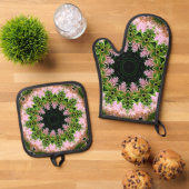 Astilbe Wreath Ofenhandschuh & Topflappen-Set (Oben Unten)