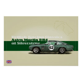 Aston Martin at Silverstone Poster