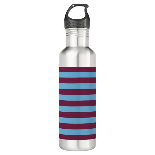 Aston Villa stripes football club colors premier l Edelstahlflasche (Vorderseite)