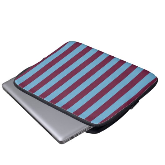 Aston Villa Stripes Laptopschutzhülle (Vorne Knopf)