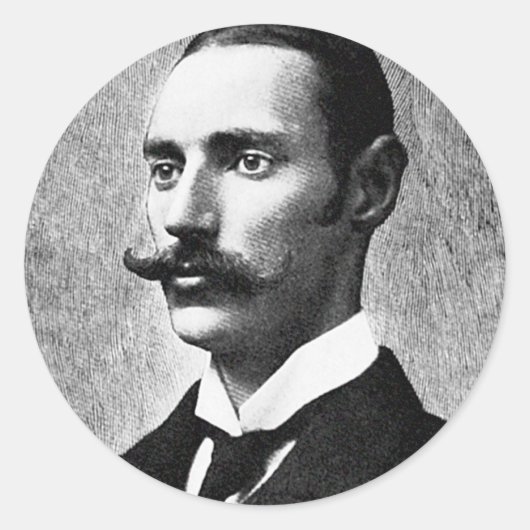 Astor IV ~ John Jacob Capitalist Inventar Runder Aufkleber (Vorderseite)