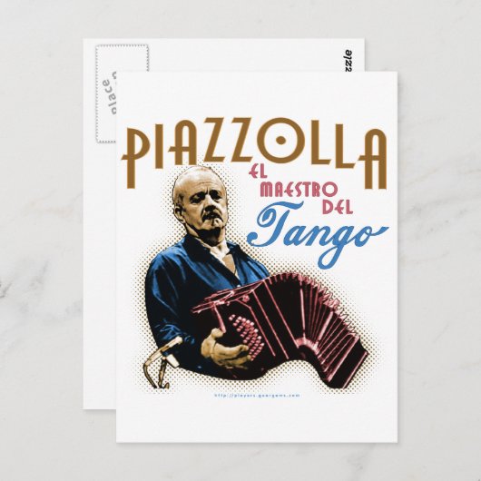 Astor Piazzolla Postkarte (Vorne/Hinten)