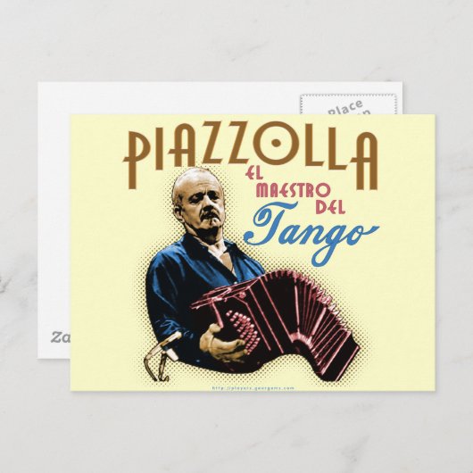 Astor Piazzolla Postkarte (Vorne/Hinten)