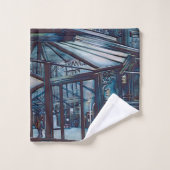 Astor Place Aborigines, NYC Badhandtuch Set (Waschlappen)