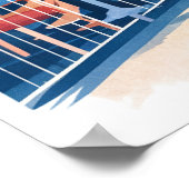 Astoria Cafe Schach Aquarell Poster (Ecke)