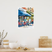 Astoria Cafe Schach Aquarell Poster (Küche)