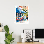 Astoria Cafe Schach Aquarell Poster (Heimbüro)
