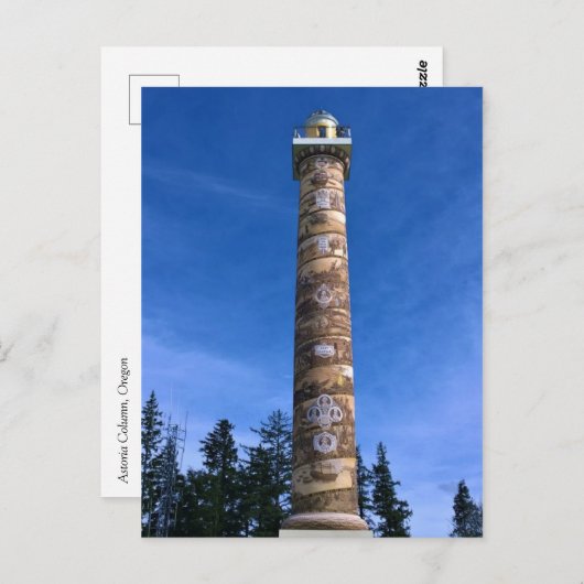 Astoria Column, Oregon Postkarte (Vorne/Hinten)