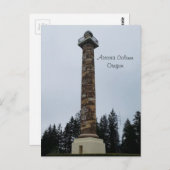 Astoria-Kolonne an der Küste von Oregon Postkarte (Vorne/Hinten)