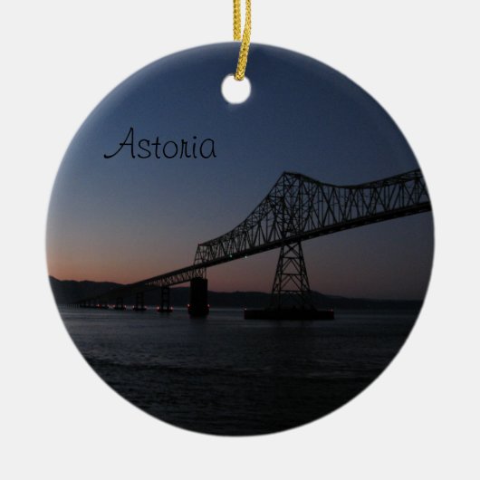 Astoria-Megler Brücke, Oregon Keramik Ornament (Vorne)
