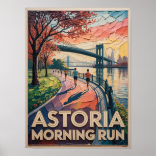 Astoria Morgenlauf Impasto-Malerei Poster