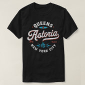 Astoria New York  Queens NYC retro graphic  T-Shirt (Design vorne)