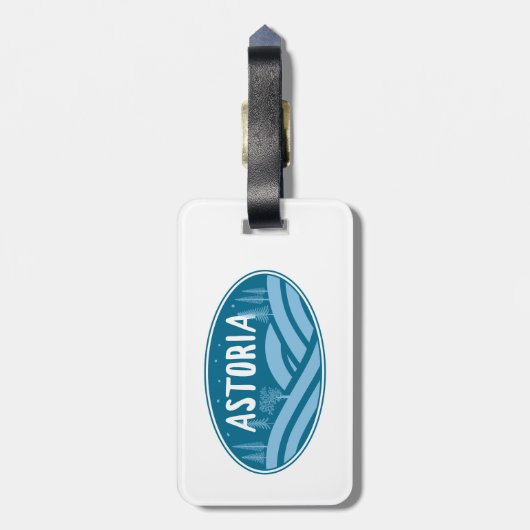 Astoria Oregon Außenbereich Gepäckanhänger (Rückseite vertikal)