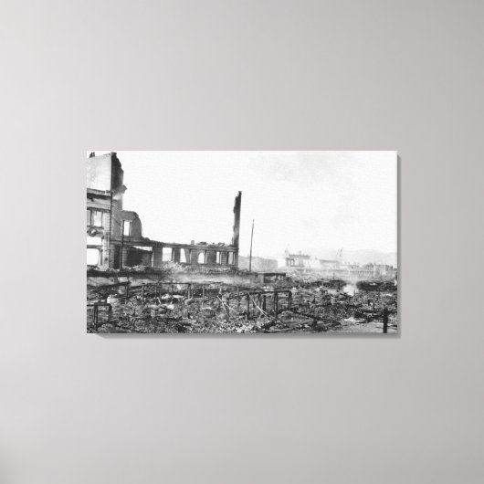 Astoria, Oregon Fire View of Exchange St. Leinwanddruck (Vorderseite)