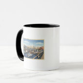 Astoria, Oregon - Fischereiflotte im Hafen Tasse (Vorderseite Links)