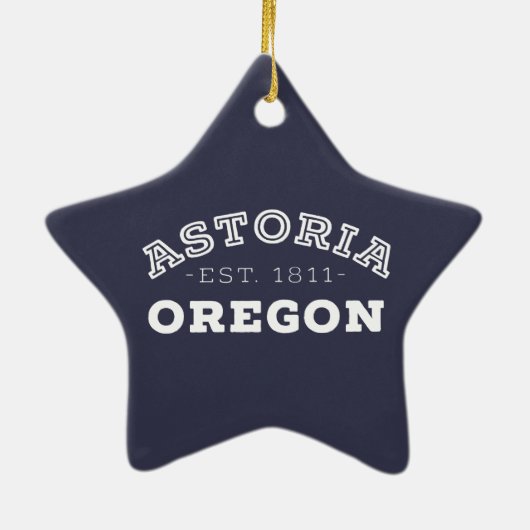 Astoria Oregon Keramik Ornament (Hinten)
