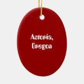 Astoria, Oregon Keramik Ornament (Hinten)