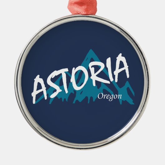 Astoria Oregon Ornament Aus Metall (Vorne)