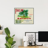 Astoria, Oregon - Palmlachs-Case-Label Poster (Heimbüro)